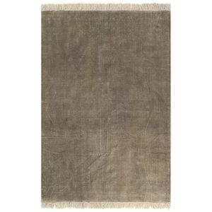 vidaXL Tappeto Kilim in Cotone 160x230 cm Grigio Talpa