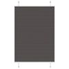 vidaXL Tenda Plissettata Nera 100x100 cm Larghezza Tessuto 99,4 cm