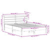 vidaXL Letto senza Materasso 140x200 cm in Legno Massello di Pino