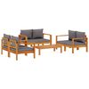 vidaXL Set Divano da Giardino 5 pz con Cuscini Legno Massello Acacia