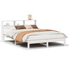 vidaXL Letto senza Materasso Bianco 135x190 cm Legno Massello di Pino