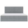 vidaXL Letto con contenitore e LED con led Grigio chiaro 200 x 200 cm