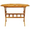 vidaXL Tavolo da Giardino Pieghevole Ø110x75cm Legno Massello d'Acacia