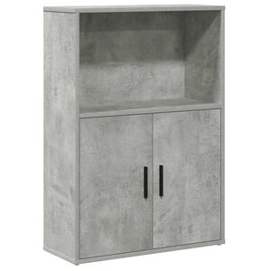 vidaXL Libreria Grigio Cemento 60x24x85 cm in Legno Multistrato