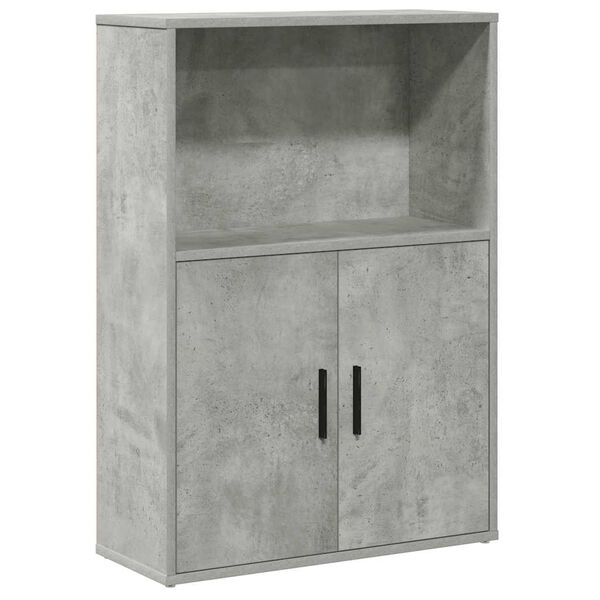 vidaXL Libreria Grigio Cemento 60x24x85 cm in Legno Multistrato