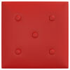 vidaXL Pannelli Murali 12 pz Rosso Vino 30x30 cm Similpelle 1,08 m²