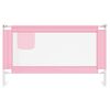 vidaXL Sponda Letto di Sicurezza per Bambini Rosa 140x25cm in Tessuto