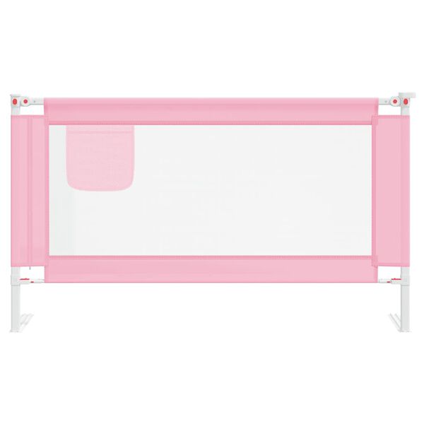 vidaXL Sponda Letto di Sicurezza per Bambini Rosa 140x25cm in Tessuto