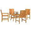 vidaXL Set Lounge da Giardino 5 pcs Marrone Legno di Acacia Massello