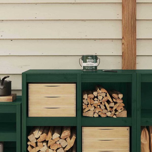 vidaXL Vernice per legno Verde 16,5 x 16,5 x 16 cm Stampa da parete