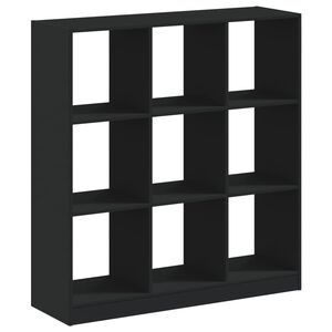 vidaXL Libreria Nera 102x32x108 cm in Legno Multistrato
