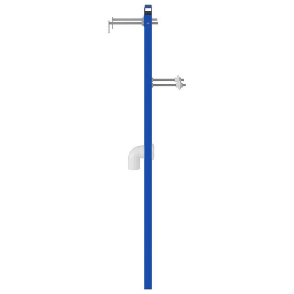 vidaXL Supporto da parete per bagno Blu 50 x 17.5 x 136 cm Acciaio