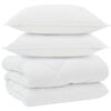 vidaXL Duvet Invernale con cuscino 3 pz Bianco Microfibra