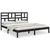vidaXL Giroletto Nero in Legno Massello 180x200 cm Super King