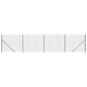 vidaXL Recinzione Metallica con Flangia Antracite 1,4x10 m