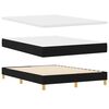 vidaXL Letto box spring con materasso Nero 160 x 200 cm Tessuto