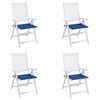 vidaXL Cuscini per Sedia 4 pz Blu Reale 50x50x4 cm in Tessuto Oxford