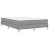 vidaXL Letto a molle con materasso Grigio chiaro 160 x 200 cm Tessuto