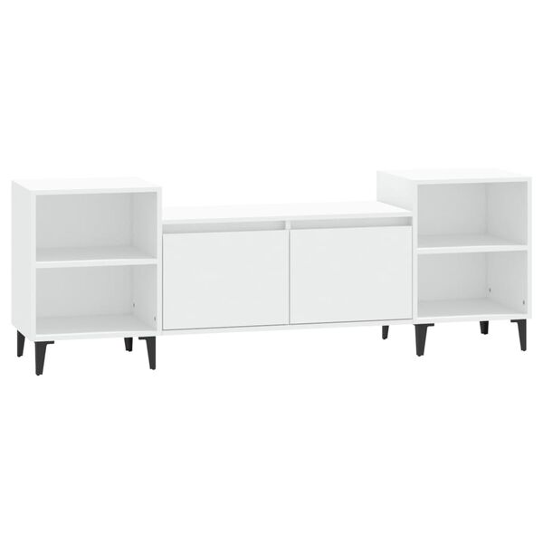 vidaXL Mobile Porta TV Bianco 160x35x55 cm in Legno Multistrato