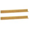 vidaXL Mensole da Parete 2 pz 110x10x10 cm in Legno Massello di Teak