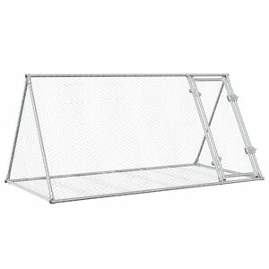 vidaXL Conigliera Argento 200x105x91 cm in Acciaio Zincato