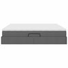 vidaXL Letto con contenitore e materasso Grigio scuro 200 x 200 cm