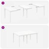 vidaXL Set da Pranzo per Giardino 5 pcs Bianco Rattan Polt