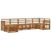 vidaXL Set divano sezionale 6 pcs Naturale Legno di Acacia Massello