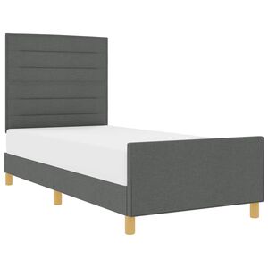 vidaXL Struttura del letto Grigio scuro 90 x 190 cm Tessuto