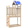 vidaXL Torre da Gioco Marrone 110.5 x 52.5 x 215 cm Pino massello