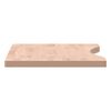 vidaXL Piano per Scrivania 80x(36-40)x2,5 cm Legno Massello di Faggio
