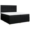 vidaXL Giroletto a Molle con Materasso Nero 200x200 cm in Tessuto