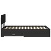 vidaXL Struttura del letto Nero 135 x 190 cm Legno multistrato