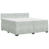 vidaXL Letto box spring con materasso Grigio Chiaro 200 x 200 cm