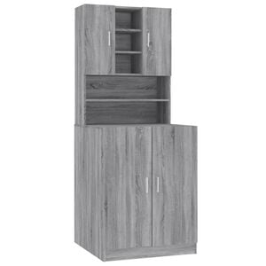 vidaXL Mobile per Lavatrice Grigio Sonoma in Legno Multistrato