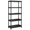 vidaXL Scaffale a 5 Ripiani Nero 93,5x45,5x194,5 cm in PP