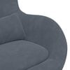 vidaXL Sedia Egg con Pouf Grigio scuro Velluto