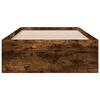 vidaXL Giroletto con Cassetti Rovere Fumo 75x190 cm Legno Multistrato