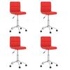 vidaXL Sedie da Pranzo Girevoli 4 pz Rosse in Similpelle