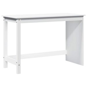 vidaXL Scrivania Bianco 112 x 50 x 75 cm Legno di Pino Massello