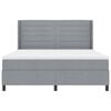 vidaXL Letto a molle con materasso Grigio chiaro 180 x 200 cm Tessuto