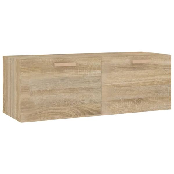 vidaXL Mobile Pensile Rovere Sonoma 100x36,5x35 cm Legno Multistrato