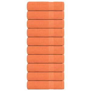 vidaXL Asciugamani da bagno FROGN 10 pz Arancione 100x150 cm 360 g/m&sup2;