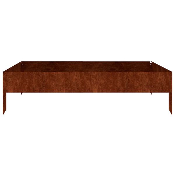vidaXL Fioriera Rialzata da Giardino 100x100x26 cm in Acciaio Corten