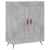 vidaXL Credenza Grigio Cemento 69,5x34x180 cm in Legno Multistrato