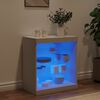 vidaXL Credenza con Luci LED Bianca 60,5x37x67 cm