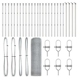 vidaXL Palo della recinzione Argento