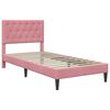 vidaXL Struttura letto con materasso Rosa 80 x 200 cm Velluto