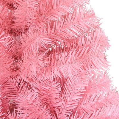 vidaXL Albero di Natale Artificiale con Supporto Rosa 240 cm PVC