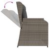 vidaXL Panchina da giardino con cuscino Grigio Poly Rattan